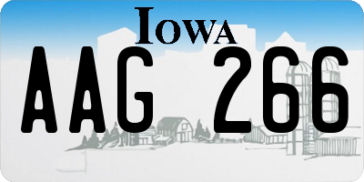 IA license plate AAG266