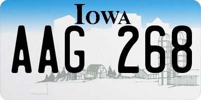 IA license plate AAG268