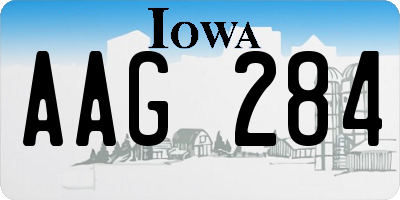 IA license plate AAG284