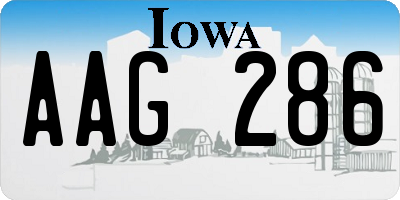 IA license plate AAG286