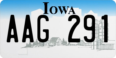 IA license plate AAG291