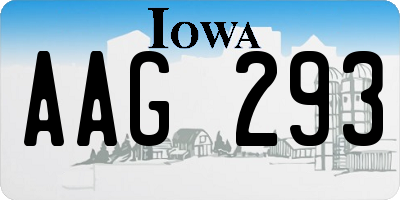 IA license plate AAG293