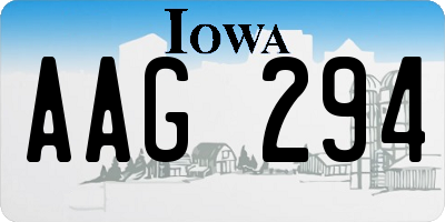 IA license plate AAG294