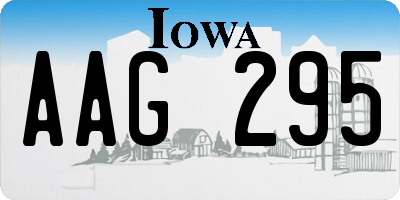 IA license plate AAG295