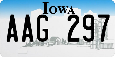 IA license plate AAG297