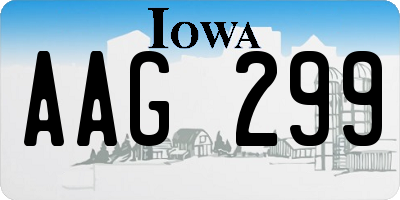 IA license plate AAG299