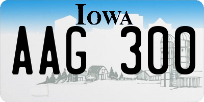 IA license plate AAG300