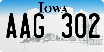 IA license plate AAG302