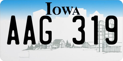 IA license plate AAG319