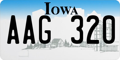 IA license plate AAG320