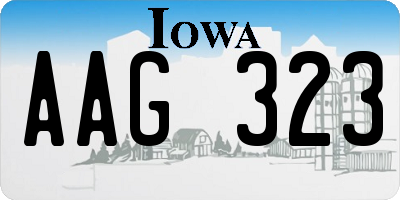 IA license plate AAG323