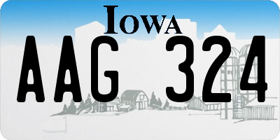 IA license plate AAG324