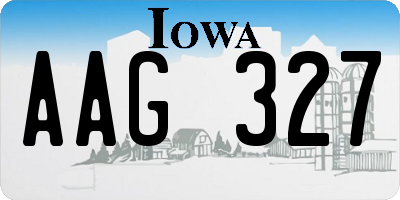 IA license plate AAG327