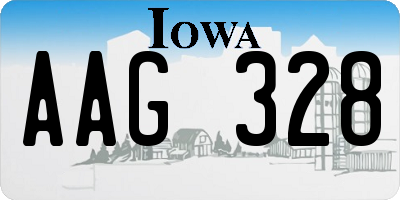 IA license plate AAG328