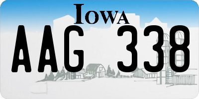 IA license plate AAG338