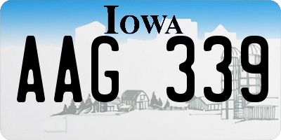 IA license plate AAG339