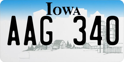 IA license plate AAG340