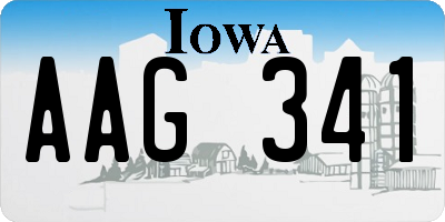 IA license plate AAG341