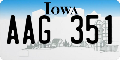 IA license plate AAG351