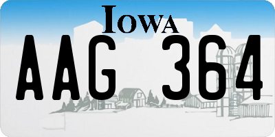 IA license plate AAG364