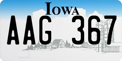 IA license plate AAG367