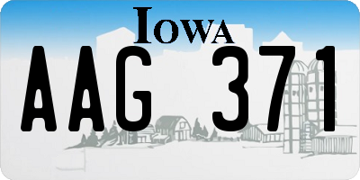 IA license plate AAG371