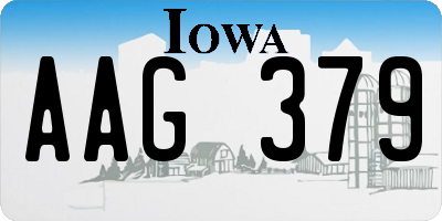 IA license plate AAG379