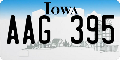 IA license plate AAG395