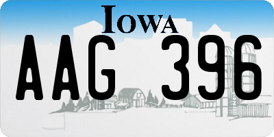 IA license plate AAG396