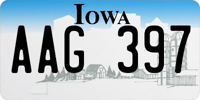 IA license plate AAG397