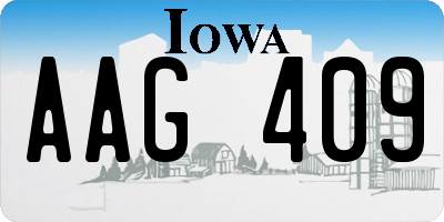 IA license plate AAG409