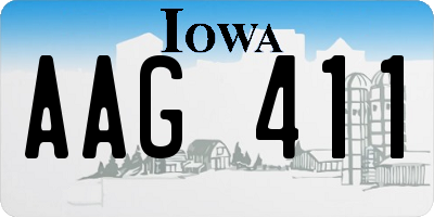 IA license plate AAG411