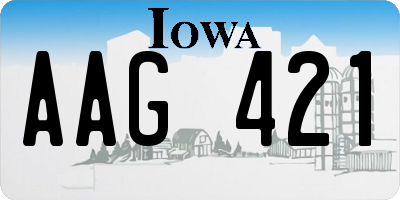 IA license plate AAG421