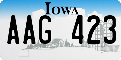 IA license plate AAG423