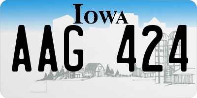 IA license plate AAG424