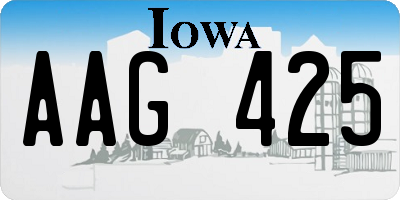 IA license plate AAG425