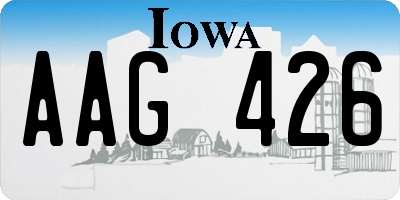 IA license plate AAG426