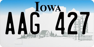 IA license plate AAG427