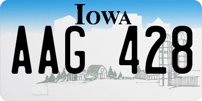 IA license plate AAG428