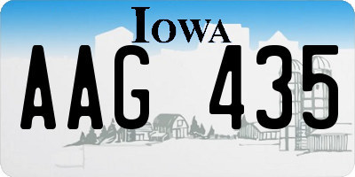 IA license plate AAG435