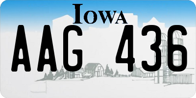 IA license plate AAG436