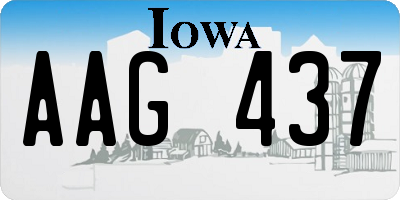 IA license plate AAG437