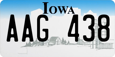 IA license plate AAG438