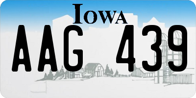 IA license plate AAG439