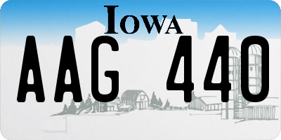 IA license plate AAG440