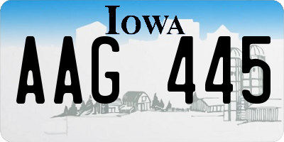 IA license plate AAG445