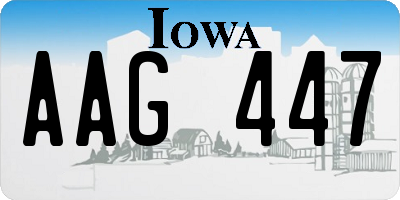 IA license plate AAG447