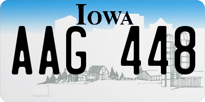 IA license plate AAG448