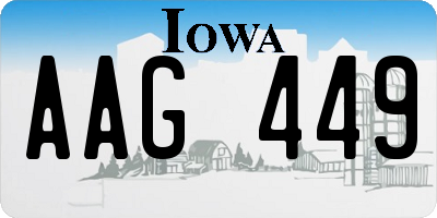 IA license plate AAG449