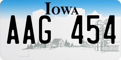 IA license plate AAG454